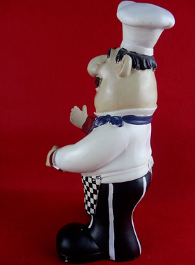 卡通厨师树脂摆件装饰工艺品厨房餐厅桌面装饰品