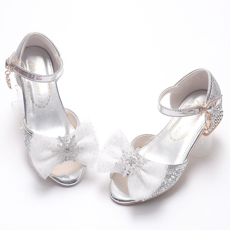 女童高跟凉鞋夏新软底爱莎公主水晶鞋小女孩凉鞋中大童儿童水晶鞋,淘宝优惠券,粉丝福利购,淘宝优惠卷