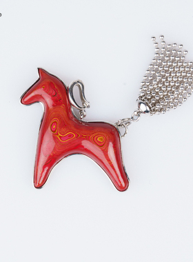 非遗大漆小马吊坠项链生肖礼物