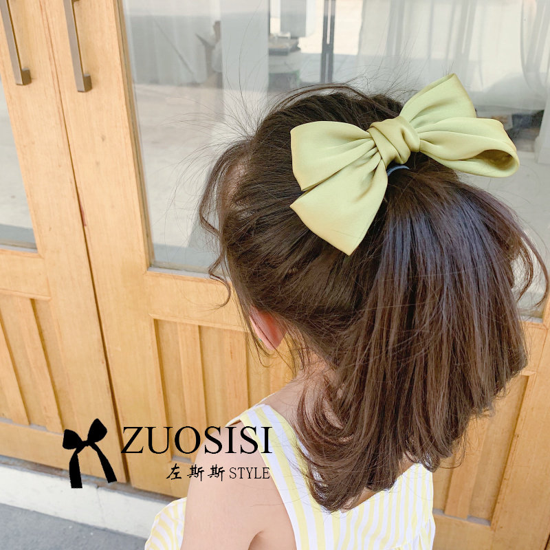 左斯斯红色韩国女童发饰新款发卡缎面蝴蝶结儿童公主头饰发夹,淘宝优惠券,粉丝福利购,淘宝优惠卷