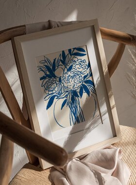 北欧丹麦水彩插画花卉绿植装饰画