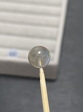 9.8mm透体蓝光灰月光圆珠单珠双面彩光月光石DIY手串配饰灯泡692