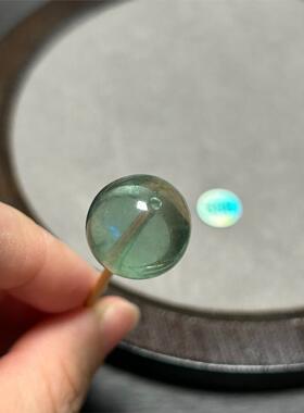 16.6mm天然冰透绿萤石单