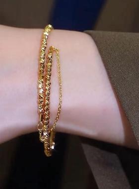 碎银子手镯女轻奢小众设计感手环