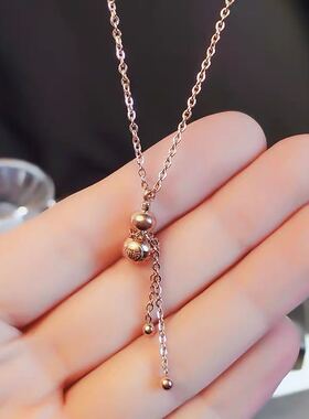 百搭时尚钛钢聚财葫芦项链