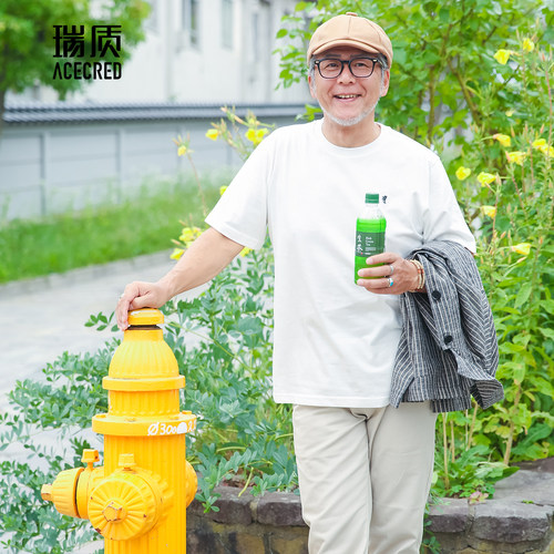 夏季中老年人中年爸爸装老爸短袖t恤 男装纯棉爷爷夏装老人衣服 - 图3