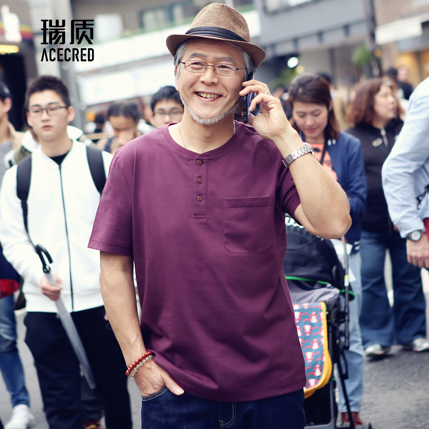 夏季中老年人男装中年爸爸装短袖男t恤 老人纯棉爷爷衣服老爸夏装 - 图0