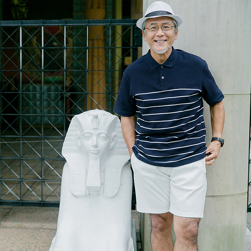 老爸短袖t恤中老年男装爸爸夏装纯棉老人衣服中年爷爷polo衫时尚 - 图0