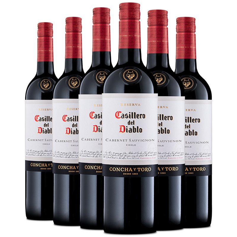 干露红魔鬼珍藏赤霞珠干红葡萄酒智利原瓶进口红酒750ml*6整箱装,淘宝优惠券,粉丝福利购,淘宝优惠卷