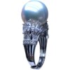 Comparable to Australian White Freshwater Pearl High Intensity Ring