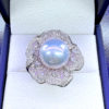 Natural Freshwater Edison Pearl Ring Full Round 15 Large