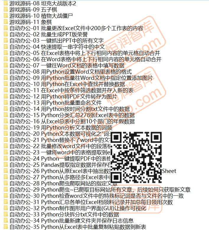 python项目源码实例源代码算法处理案例py源文件练习游戏自动办公 - 图2