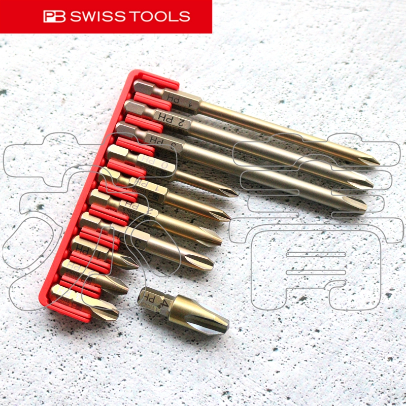 瑞士原装 PB SWISS TOOLS 手动电动十字批头C6  E6 E6L 190系列 - 图1