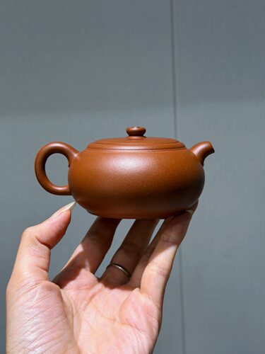 宜兴紫砂壶半手工黄张微初意壶原矿金降坡容量130cc - 图0