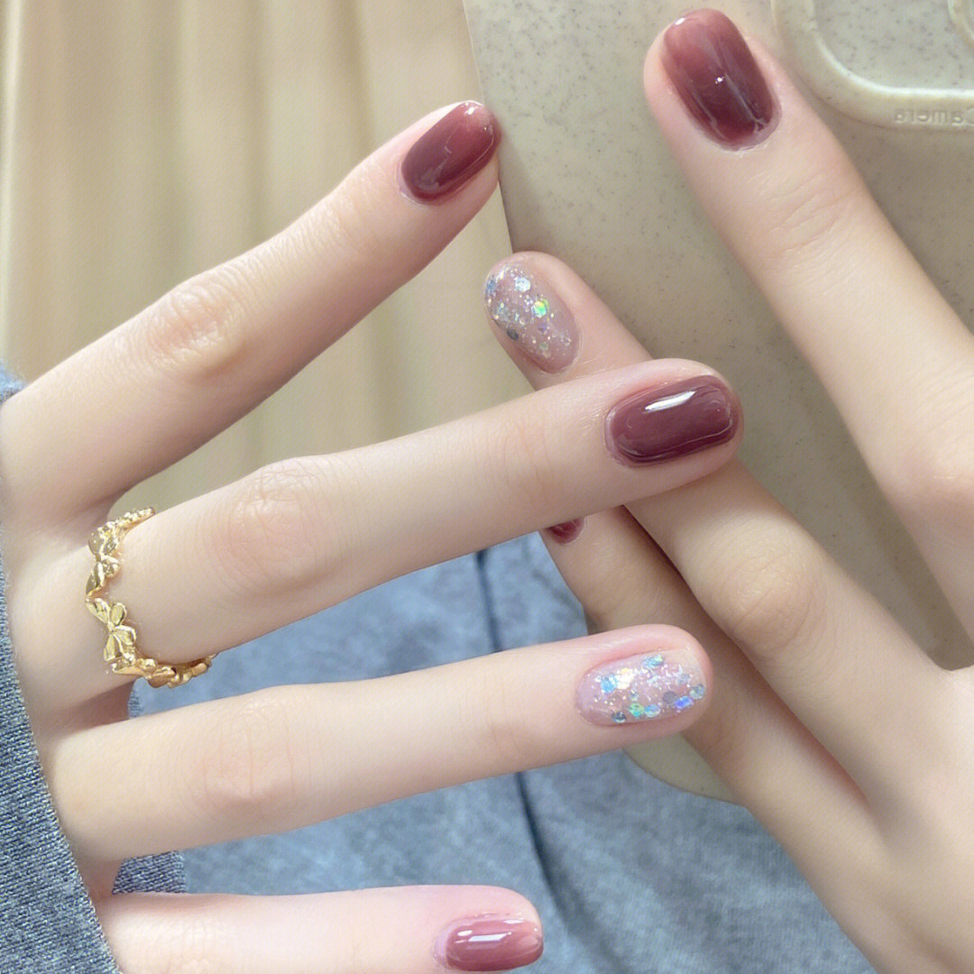 初秋新款手工假指甲贴片显白简约跳色美甲成品可穿戴新娘光疗甲片,淘宝优惠券,粉丝福利购,淘宝优惠卷