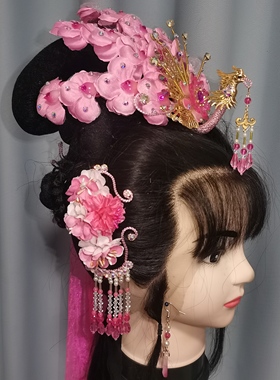越剧黄梅戏曲剧花旦头饰仙女发簪