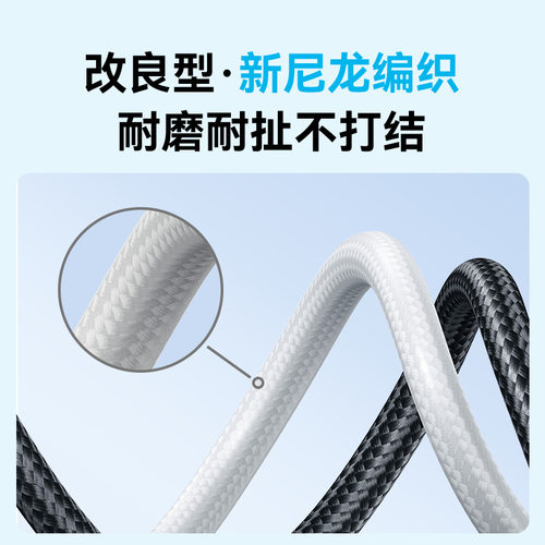 Anker安克尼龙100W超级快充双typeC尼龙编织充电PD快充CtoC数据线加长3米适用苹果17proMax/iPhone16/华为 - 图1
