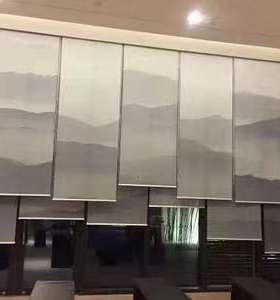 半透明透景纱丝绢绢屏风隔断uv装饰画芯打印定制高清微喷印刷工厂