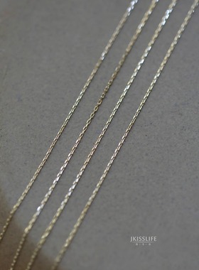 极细十字链14K金锁骨链项链简约