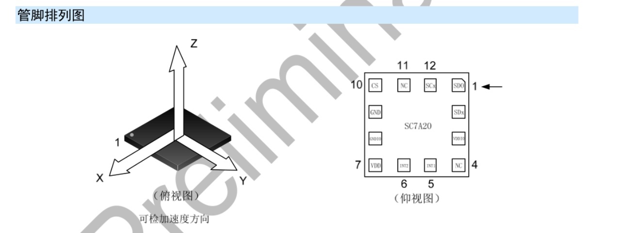 原装正品 SC7A20TR LGA-12 12bit数字三轴加速度传感器芯片SC7A20 - 图0