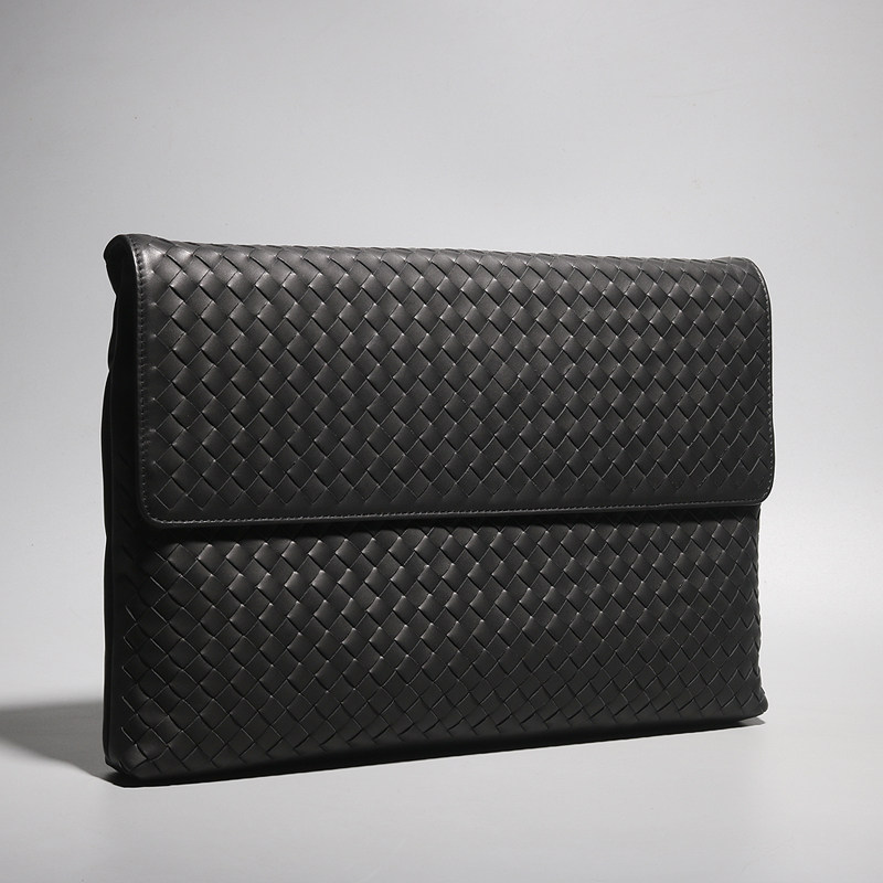 新款大牌真皮编织商务休闲手拿男包 力豪男士包袋