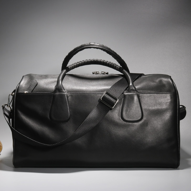 潮流商务旅行包真皮休闲男包男士旅行袋牛皮大容量短途出差手提包,淘宝优惠券,粉丝福利购,淘宝优惠卷