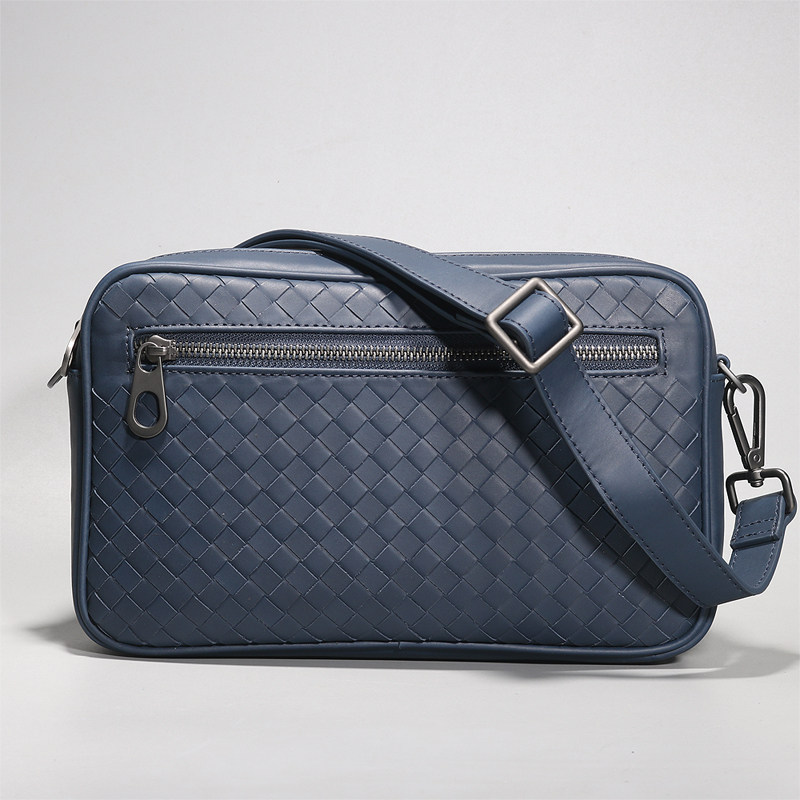 新款单肩男真皮编织小挎包女皮包 力豪男士包袋