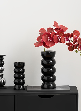 结婚房布置摆件陶瓷仿真花瓶桌摆