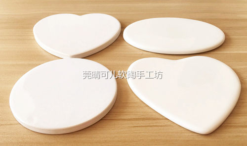 软陶粘土白色椭圆陶瓷垫瓷片玻璃片模型手办人偶娃娃制作工具垫板 - 图3