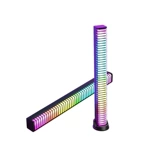 [3D拾音灯声控音乐节奏LED电竞车载RGB智能氛围灯直播桌面音响便携]