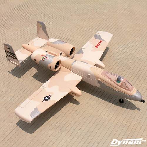 Dynam迪乐美A10雷电Ⅱ战斗机翼展1.1m双64涵道遥控飞机固定翼航模 - 图1