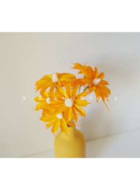 永生小橙菊磨砂手工干花束