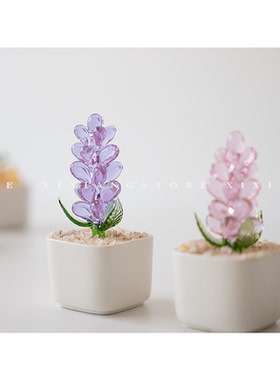 西巷手工玻璃花朵绿植盆栽