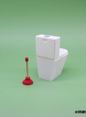 Dollhouse娃娃屋仿真马桶坐便器