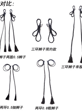 汉服假发女童发箍一体式古风发包发型发髻头发造型儿童古装假发