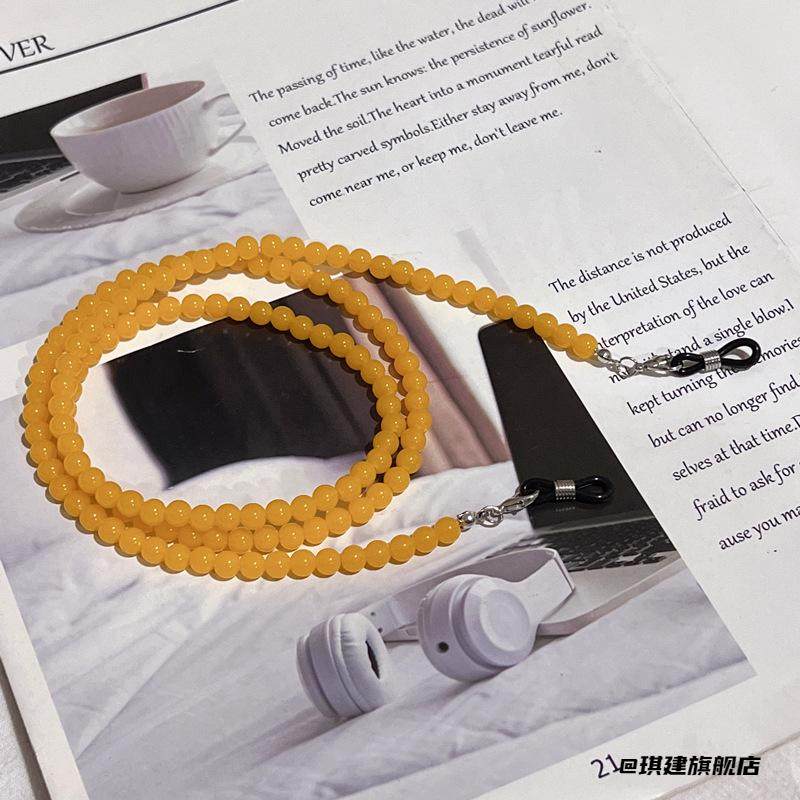 长款眼镜链经典眼镜防丢链复古百搭防掉时尚垂感手工串珠80CM,淘宝优惠券,粉丝福利购,淘宝优惠卷