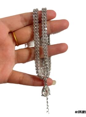 锁骨链锆石颈链晚礼服露背肩链