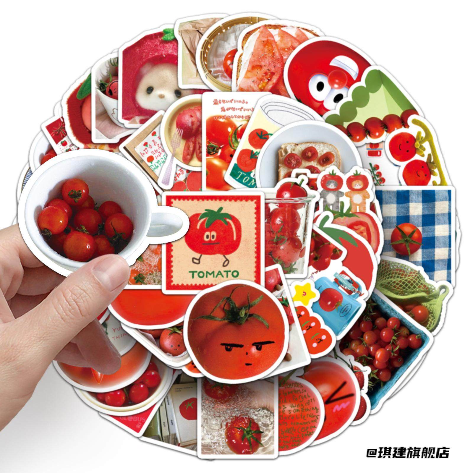 番茄手账番茄元素贴纸番茄元素贴纸DIY贴纸可爱装饰个性水杯,淘宝优惠券,粉丝福利购,淘宝优惠卷