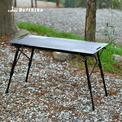 迪飞客战术三片桌户外露营可折叠铝板桌子便携升降IGT拓展蛋卷桌 - 图2