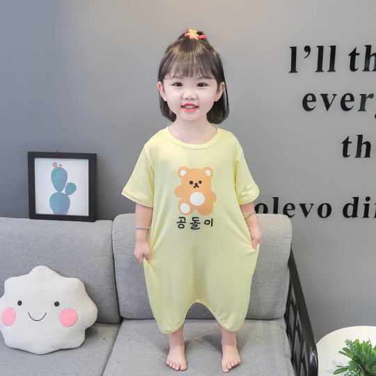New Summer Thin Modal Baby One-piece Pajamas