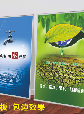 节约用水宣传海报节水宣传画墙贴