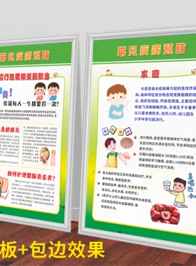 学校常见疾病预防知识挂图海报