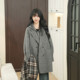 伊迪卡双面羊毛大衣连帽短款宽松慵懒韩系百搭时尚女装秋冬新款