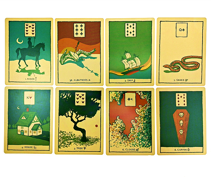 青色符文利诺曼Green Glyphs Lenormand Tarot Card Games英塔罗 - 图0