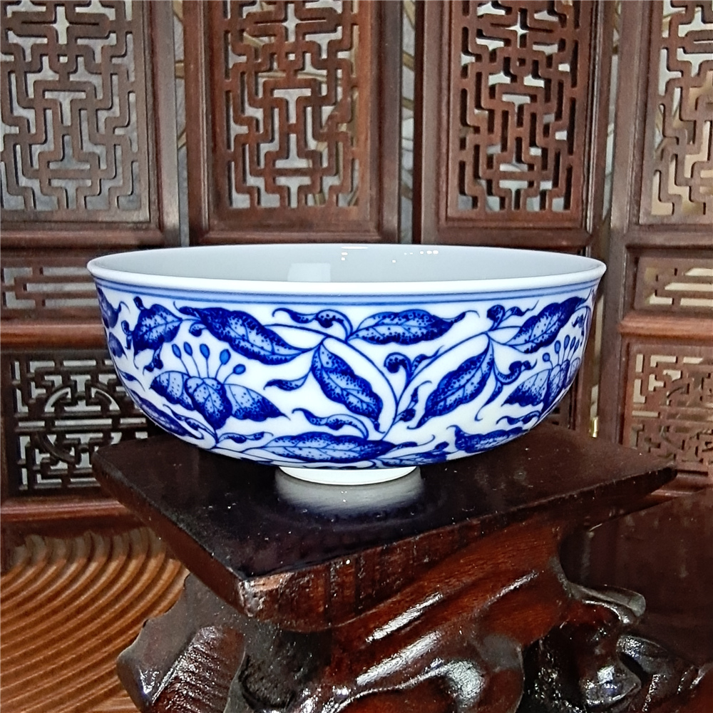 中式景德镇陶瓷主人杯手工单个品茗杯青花瓷器水杯功夫茶具茶杯子