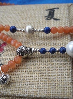 天宝原创佛珠 太阳石108颗 女款