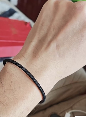 五行补水 黑色金刚结 细款3.5毫米