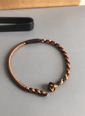 补土  五行缺土 饿土命  咖啡色 土黄色 双色 纽扣结