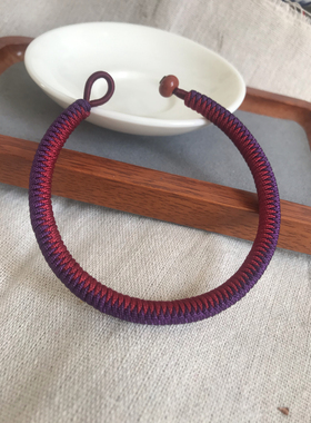 补火 粗款 双色金刚结 枣红 紫色 五行缺火佩戴