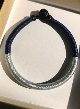 补金补水手链 手工编织纽扣结